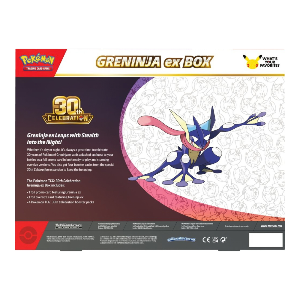 Pokemon ME5.5 30th Celebration Greninja ex Box