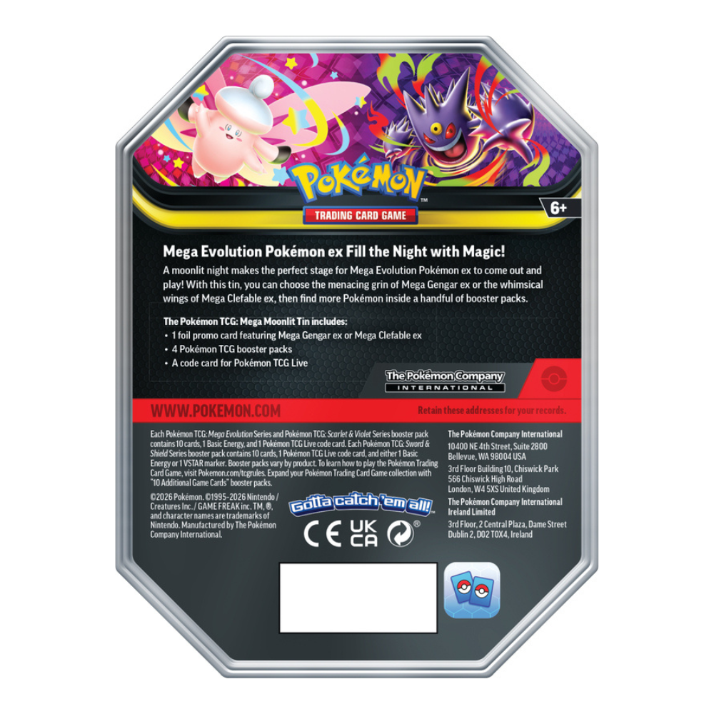 Pokemon Mega Moonlit Tin (MEGA CLEFABLE EX)
