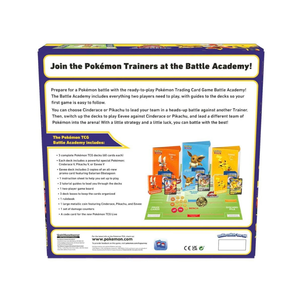Pokemon Battle Academy 2022 (Cinderace V, Pikachu V & Eevee V)