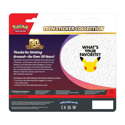 Pokemon ME5.5 30th Celebration Tech Sticker Collection (LUCARIO)
