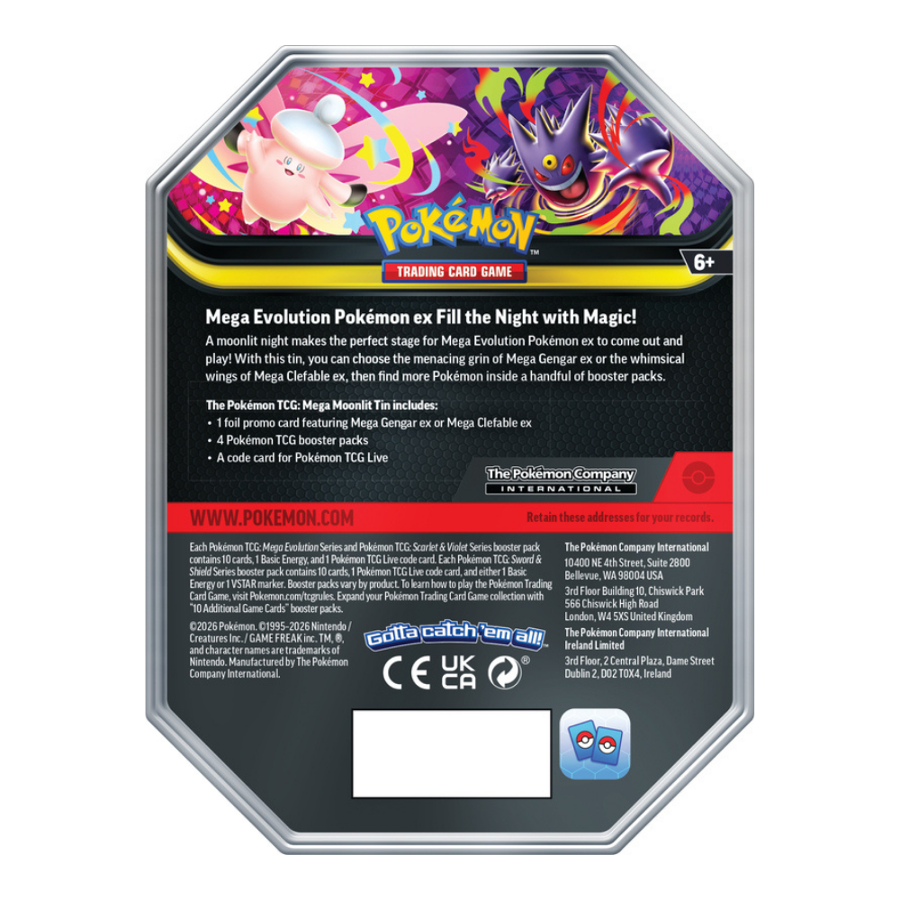 Pokemon Mega Moonlit Tin (MEGA CLEFABLE EX)