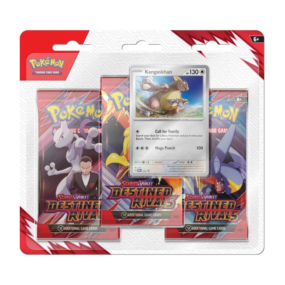 Pokemon SV10 Destined Rivals 3 Pack Blister (KANGASKHAN)