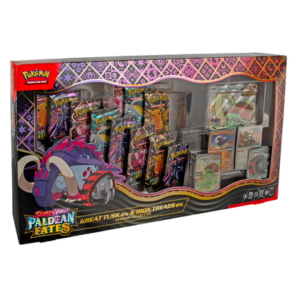 Pokemon SV4.5 Paldean Fates Great Tusk ex & Iron Threads ex Premium Collection