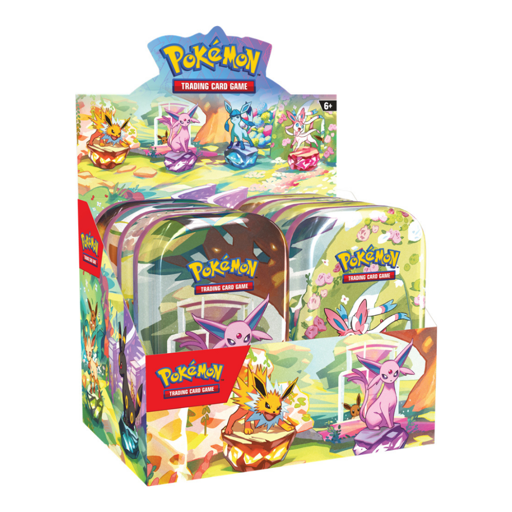 
Pokemon SV8.5 Prismatic Evolutions Mini Tin Display
